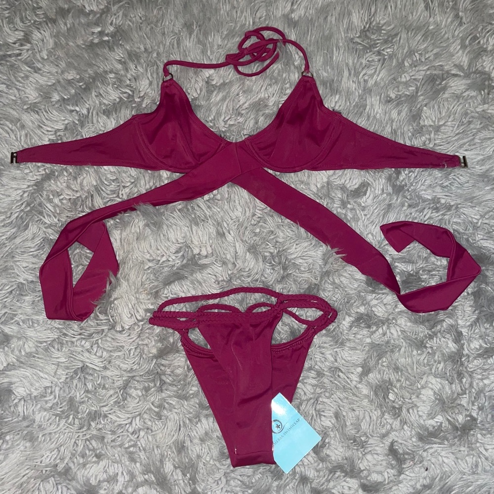 Maroon bikini